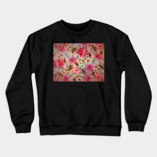 pink,blush,tropical flowers  House of Harlequin Crewneck Sweatshirt